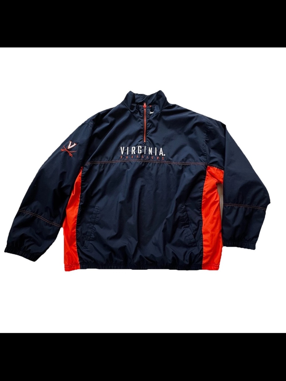 Vintage 90s Reebok Virginia Cavaliers Jacket Mens XL UVA NCAA Half Zip Pullover